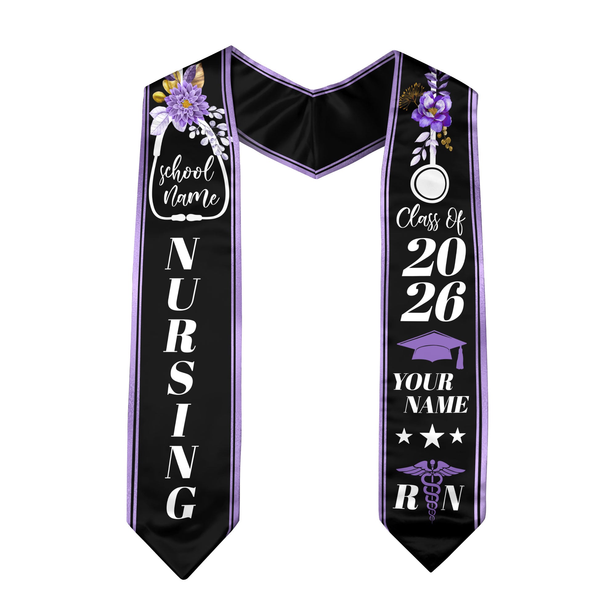 Custom Nursing Stole 2026 for Nurses, RN Graduation Sash, Keepsake for Class of 2026