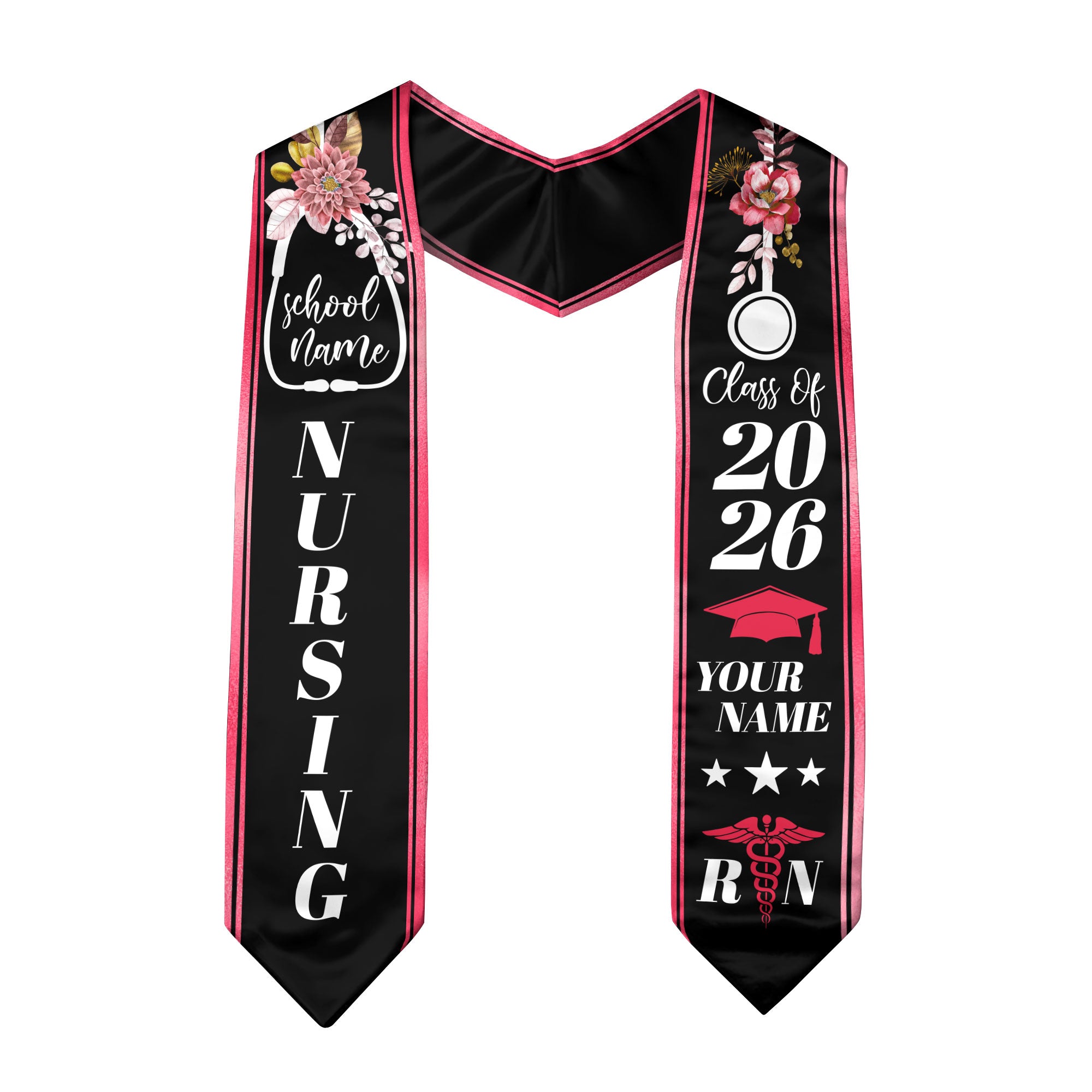 Custom Nursing Stole 2026 for Nurses, RN Graduation Sash, Keepsake for Class of 2026