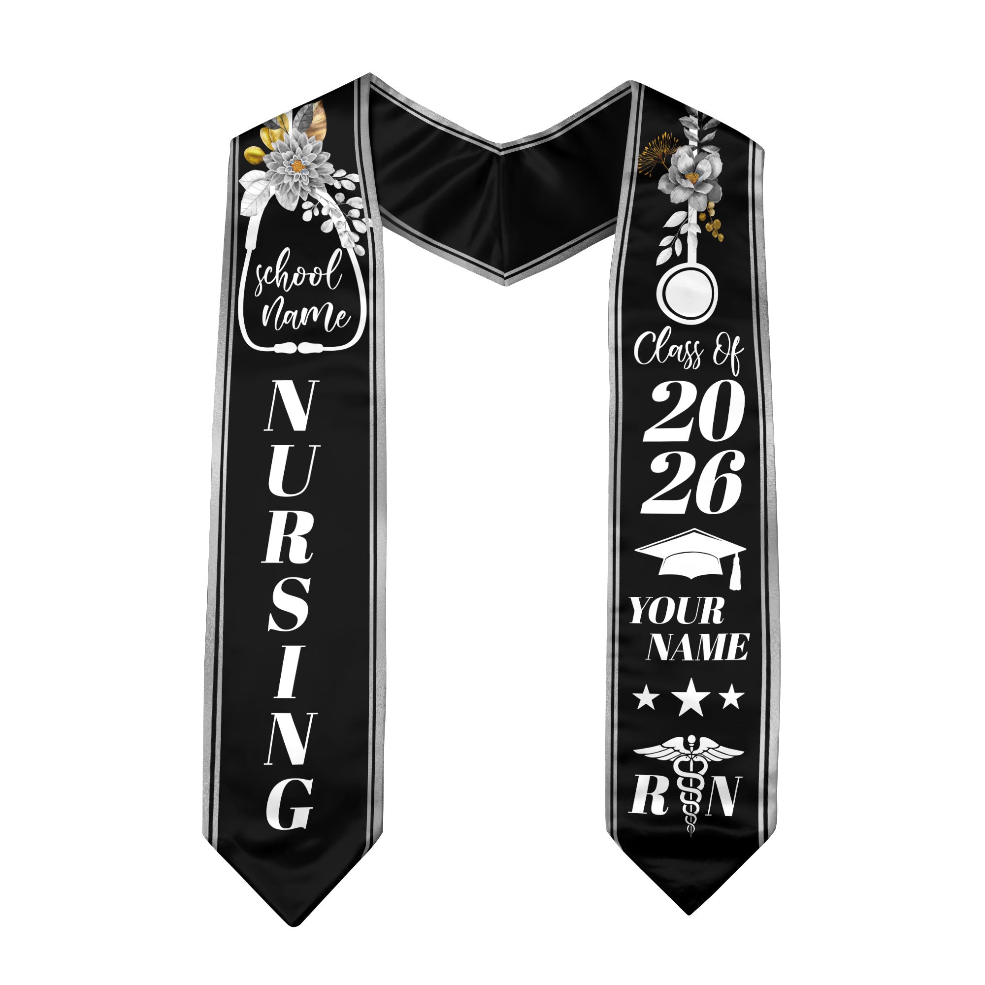 Custom Nursing Stole 2026 for Nurses, RN Graduation Sash, Keepsake for Class of 2026