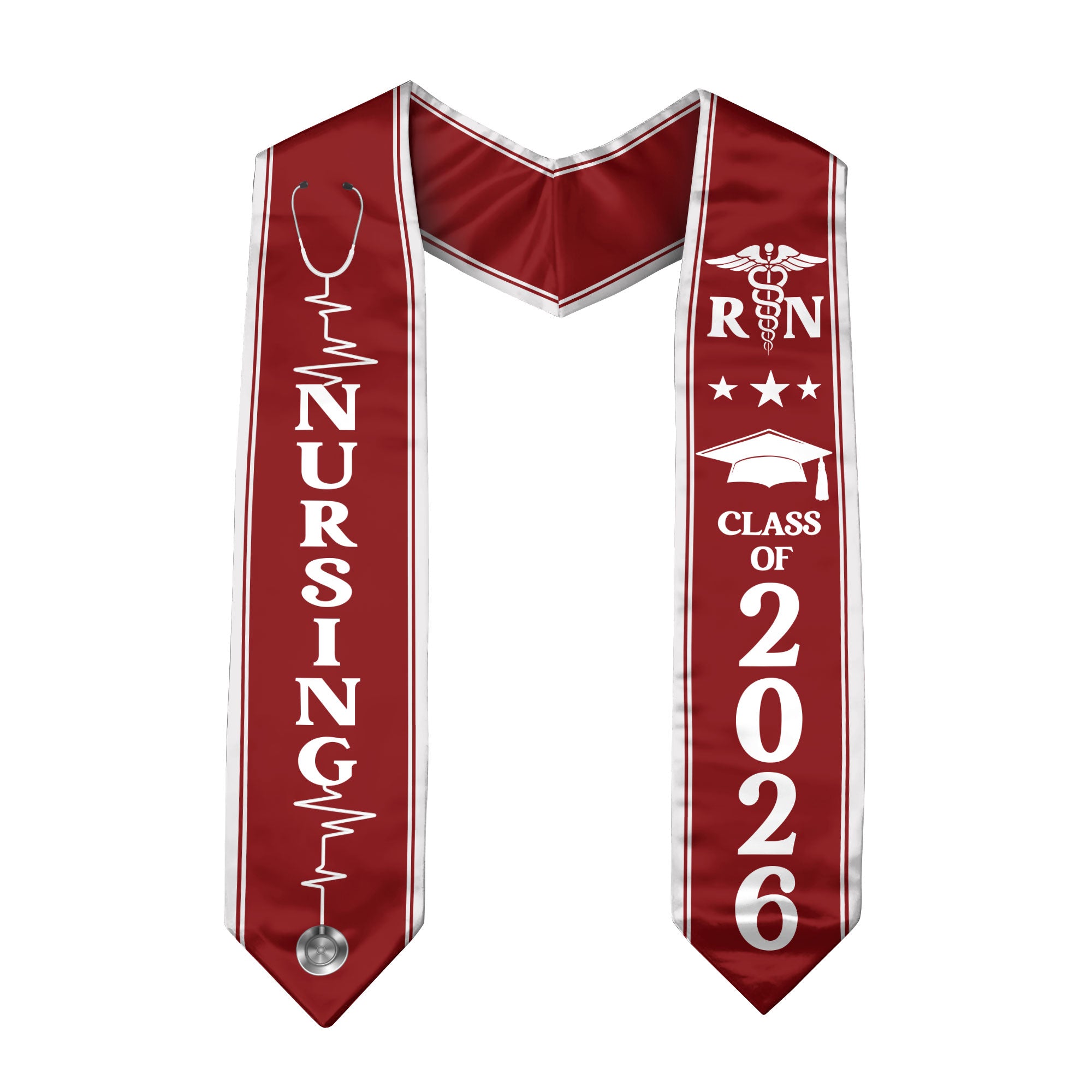 BSN Nursing Graduation Sash 2026, RN Graduation Stole for Nurse Ceremony