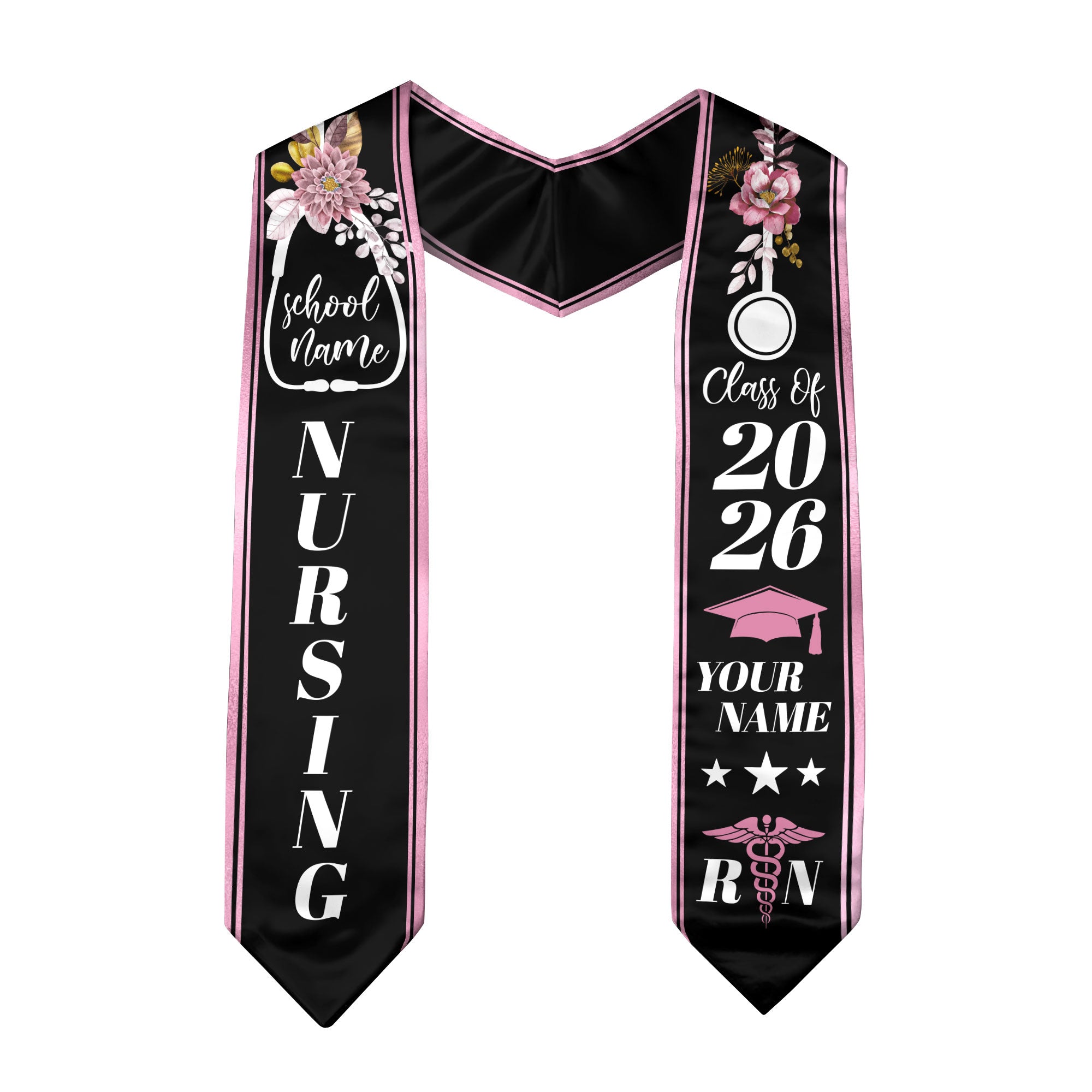 Custom Nursing Stole 2026 for Nurses, RN Graduation Sash, Keepsake for Class of 2026
